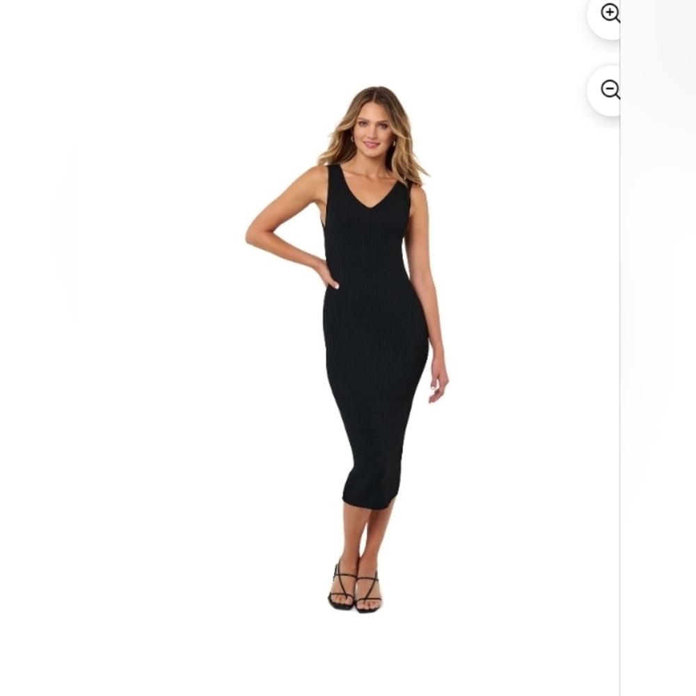 Edited by Remi Bader V-Neck Midi-Length Slim-Fit Tank Dress